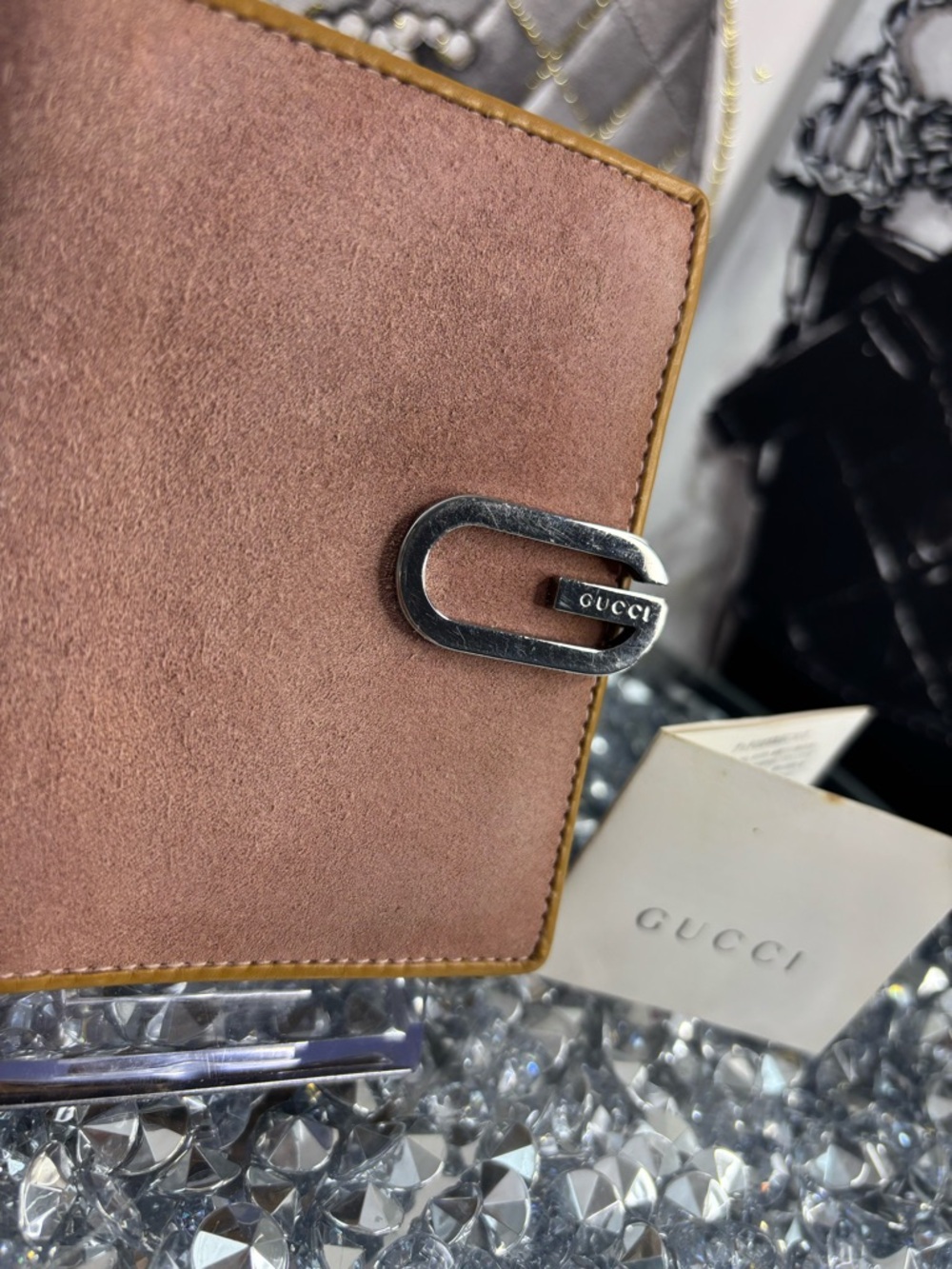 Gucci RARE vintage G-logo bi-fold wallet EUC - Picture 3 of 17